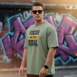 MILITARYMAN Essential Oversized T-Shirt- (Focus on Your Goal)