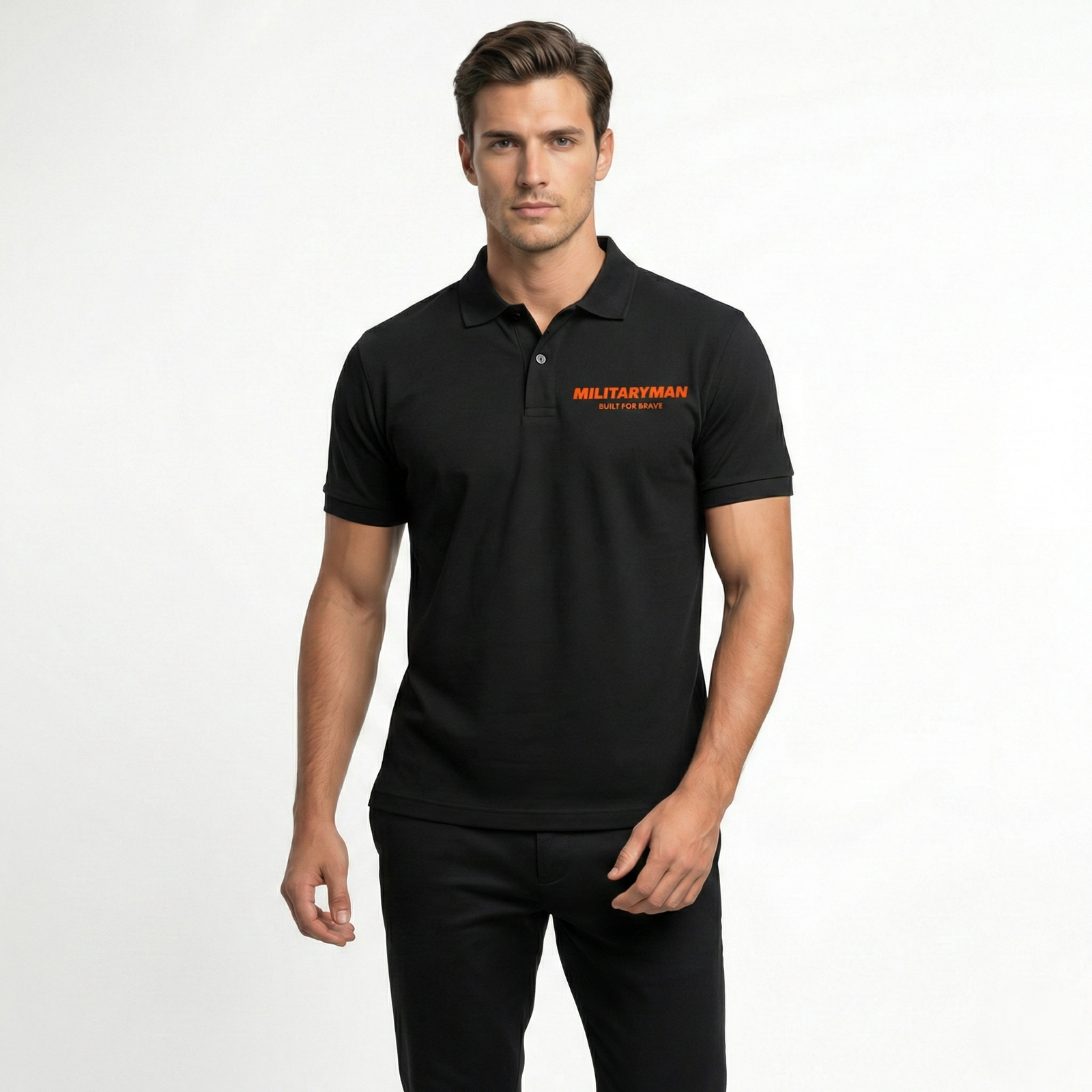 MILITARYMAN Polo T-shirt (Black)